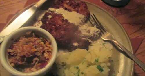 Pork Schnitzel w/ Dill Cream Sauce & Parsley Buttered Potatoes 