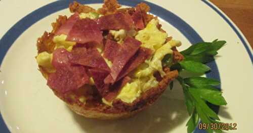 Potato Cups . . . filled with scrambled eggs