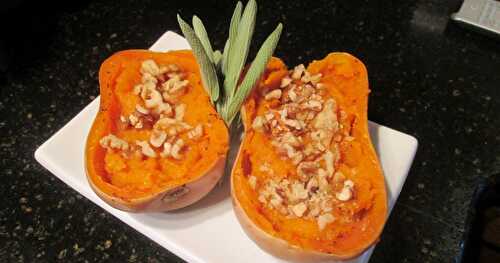 Power-Packed Butternut Squash with Walnuts & Maple Syrup