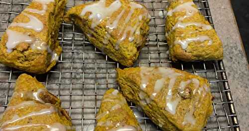 Pumpkin-Pecan Scones made using the grated butter technique