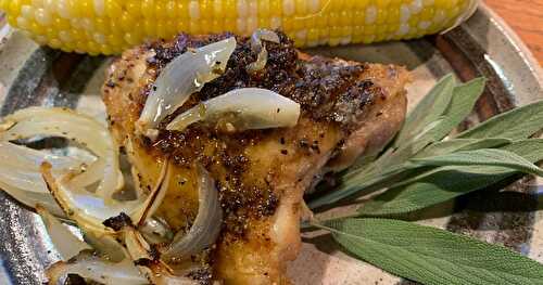 Sheet Pan Roasted Herbed Chicken Thighs with Onions