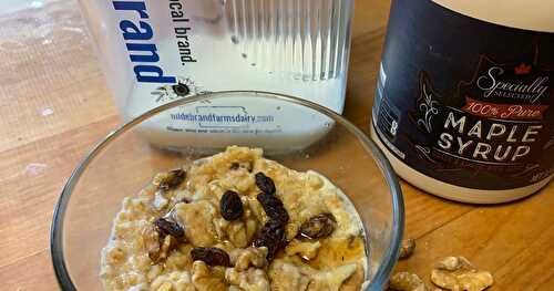  Steel Cut Oats with Maple Syrup & Raisins — Instant Pot Style