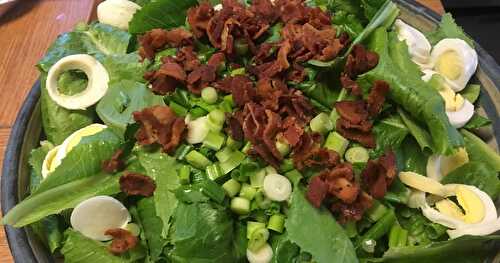 Wilted Lettuce Salad with Hot Bacon Dressing 