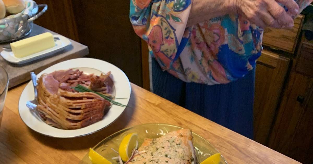 Baked Salmon with Dill Butter (served with Mustard Sauce)