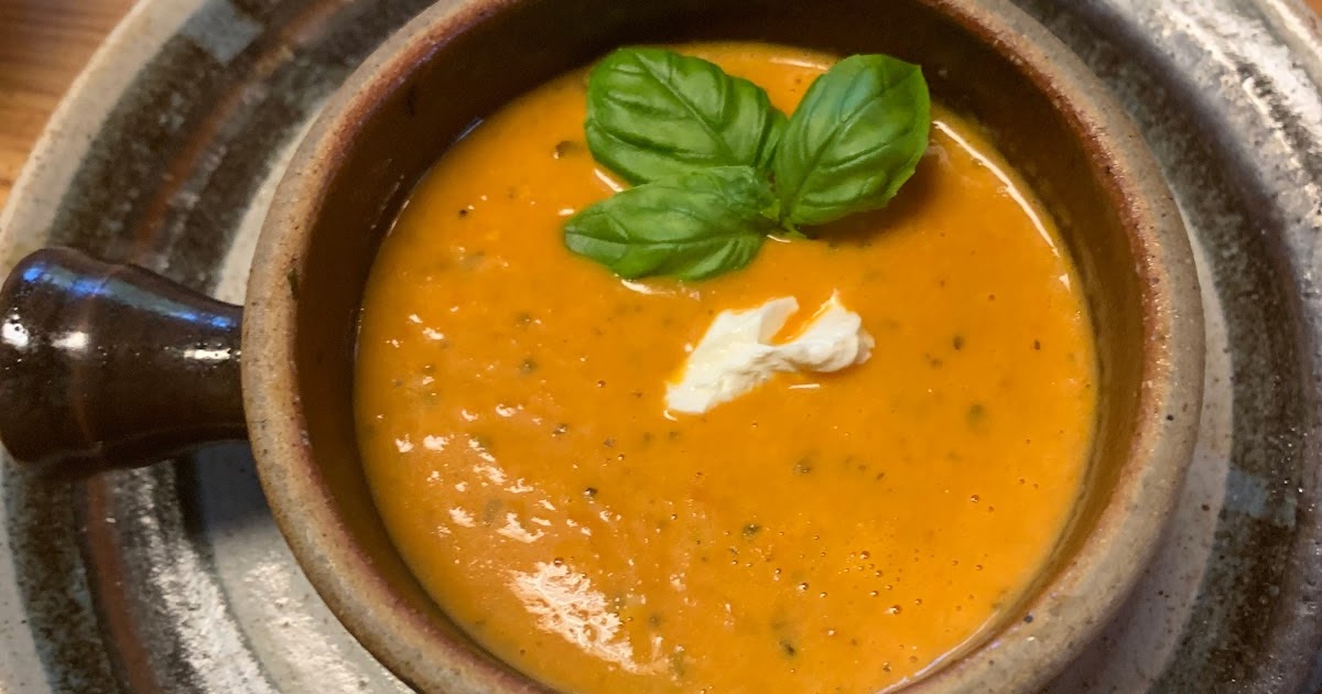 Cream of Tomato Soup with basil
