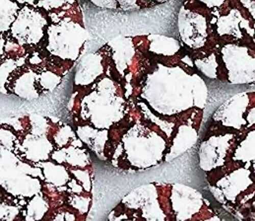  Red Velvet Crinkle Cookies 