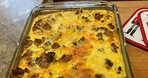 Sausage & Hashbrown Casserole with make ahead options