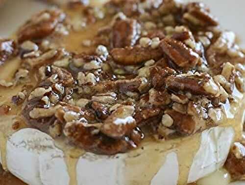 Baked Brie with Pecans and Honey . . . savory & sweet 