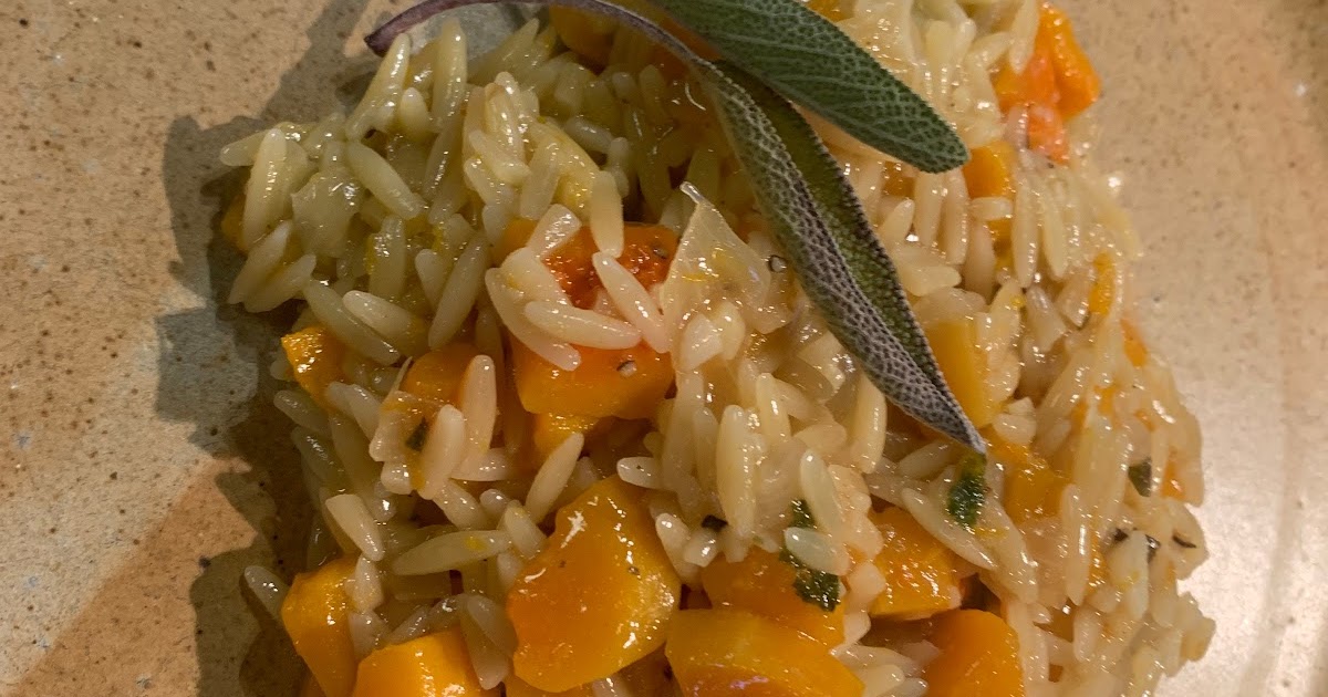 Butternut Squash Risotto made with orzo