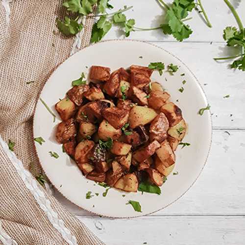 Bombay Potatoes - golden fried spiced potatoes - Cooking with Bry