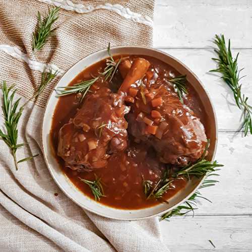 Braised Lamb Shanks with Red Wine - Cooking with Bry