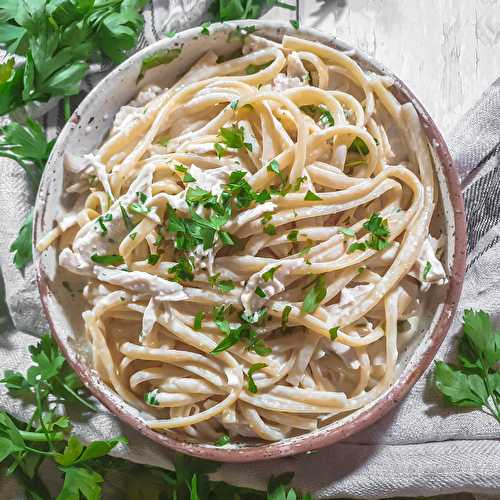 Chicken Alfredo Linguine Recipe - Cooking with Bry