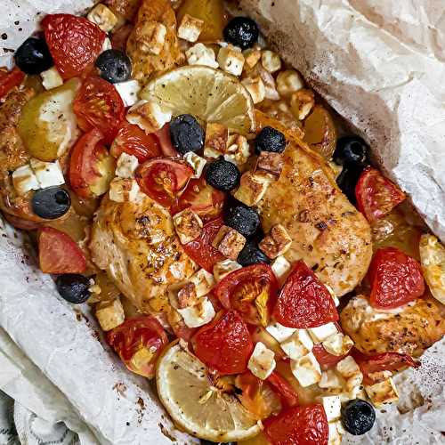 Chicken Traybake with Feta, Olives and Tomato - Cooking with Bry