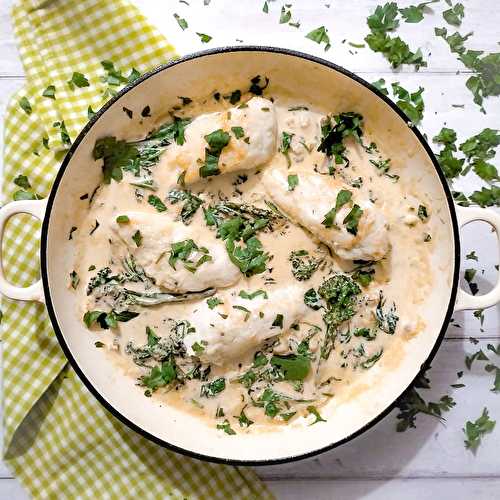Creamy Chicken One-Pot with Spinach and Broccolini - Cooking with Bry