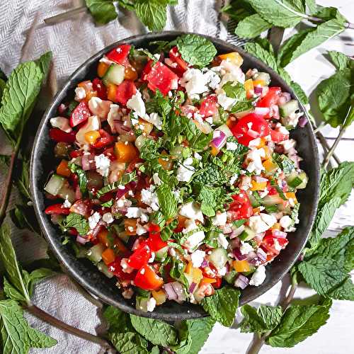 Persian Mint & Feta Salad Recipe - Cooking with Bry