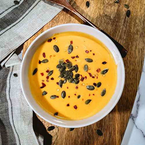 Spicy Butternut Squash & Goats Cheese Soup Recipe - Cooking with Bry