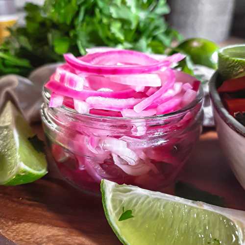 Sweet Pickled Red Onions Recipe - Cooking with Bry