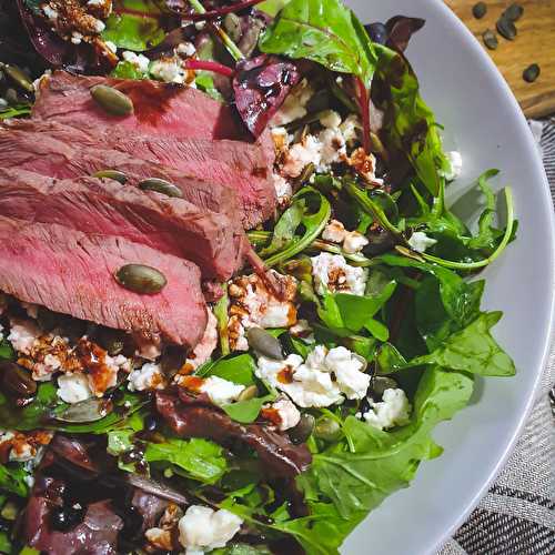 Venison & Feta Salad with Balsamic Glaze Recipe - Cooking with Bry
