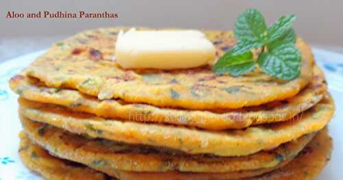 ALOO AND PUDHINA ( POTATO & MINT) PARANTHAS