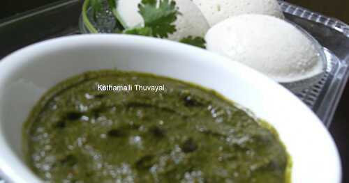 KOTHAMALLI THUVAYAL- GREEN CORIANDER CHUTNEY