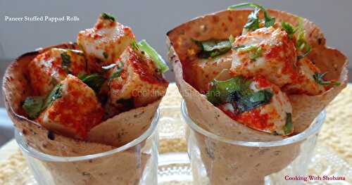 PANEER STUFFED PAPPAD ROLLS