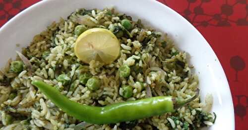 SPINACH & GREEN PEAS RICE