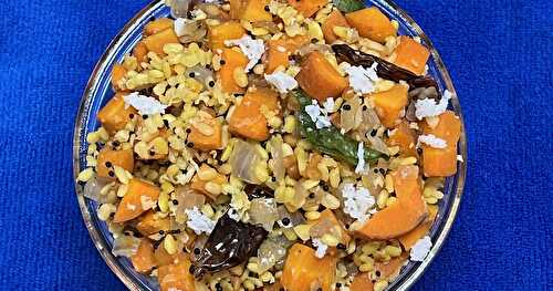 CARROT AND MOONG DAL STIR FRY