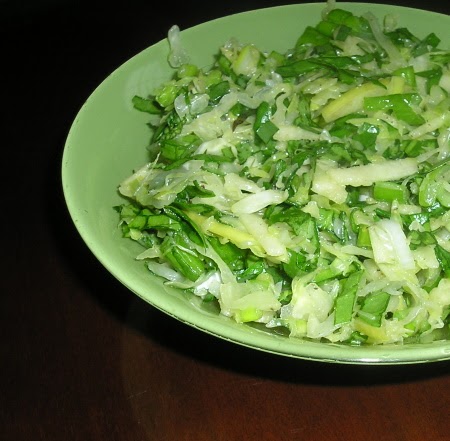 Afro Sour Apple Slaw from Judaic studies teacher (special for Hanukkah)