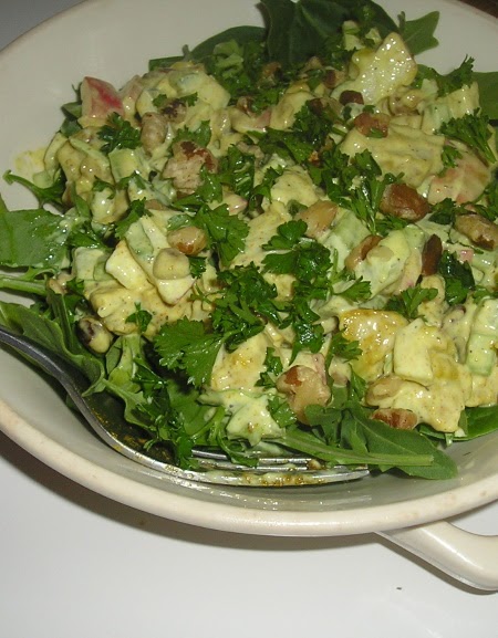 Apple, Celery, and Walnut Salad with Chicken