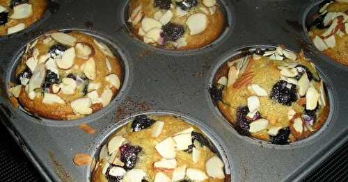 Blueberry & Almond Olive Oil Muffins with Infused Lemon Milk
