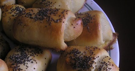 Buttermilk pastries with white beans poppy-seed filling 