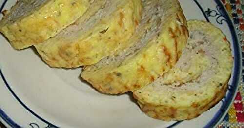 Cheese roulade with chicken filling