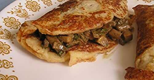 Cheesy Latkes with Mushrooms Whiskey Filling