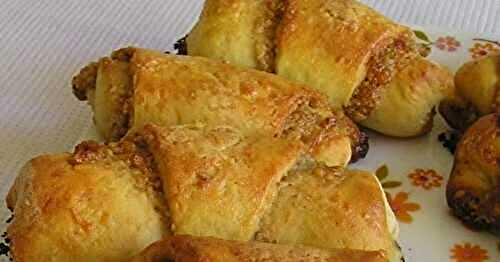 Chewy rugelach with walnut filling