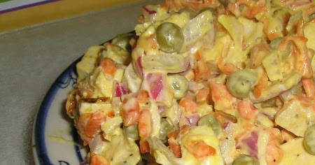 Chicken Carrot Salad with Marinated Onions (use meat leftovers)