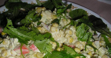 Crab, Avocado and Corn Salad with Cilantro and Lime