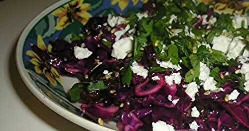 Date, Feta and Red Cabbage Salad