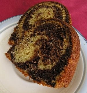 Double chocolate marble cake (Chocolate zebra)