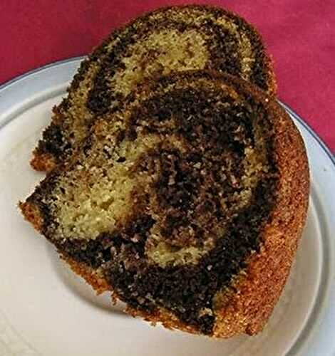 Double chocolate marble cake (Chocolate zebra)