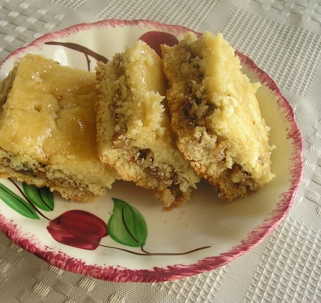 Eastern European Honey Walnut Bars with Lemon Syrup