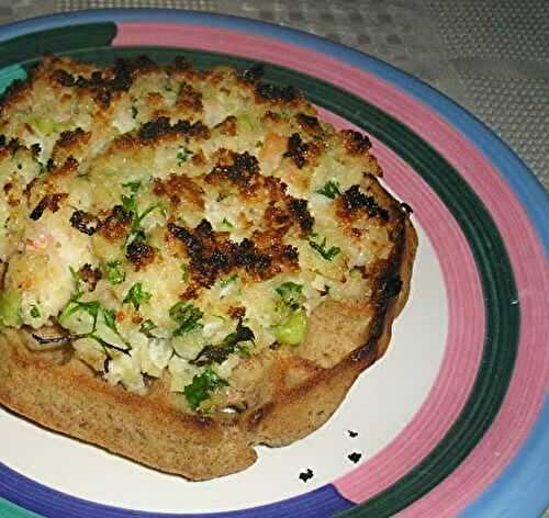 Gingery Shrimps on Waffles