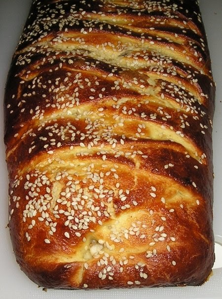 Glazed apple lattice coffee cake (Пирог-плетенка с яблоками)