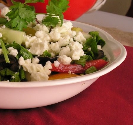 Greek Salad with heirloom tomatoes