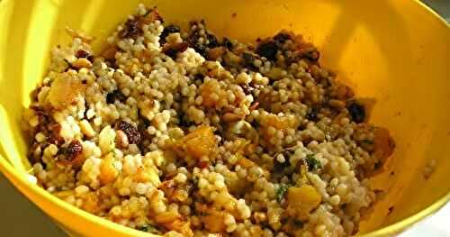 Israeli Couscous with Roasted Butternut Squash and Preserved Lemon 