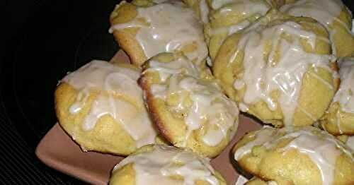 Large Soft Drop Cookies with Caramelized Apples and Whiskey Glaze