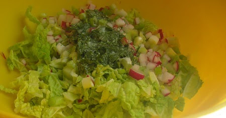 Napa Cabbage Salad with Buttermilk Dressing