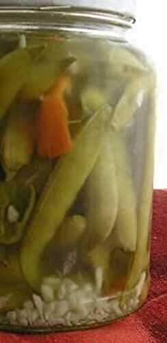 Pickled sugar snap peas