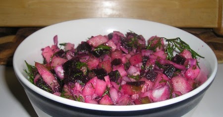 Potato, Beet & Cucumber Salad with Dill dressing