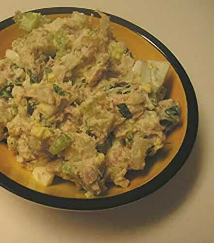 Potato salad with tuna and preserved lemon