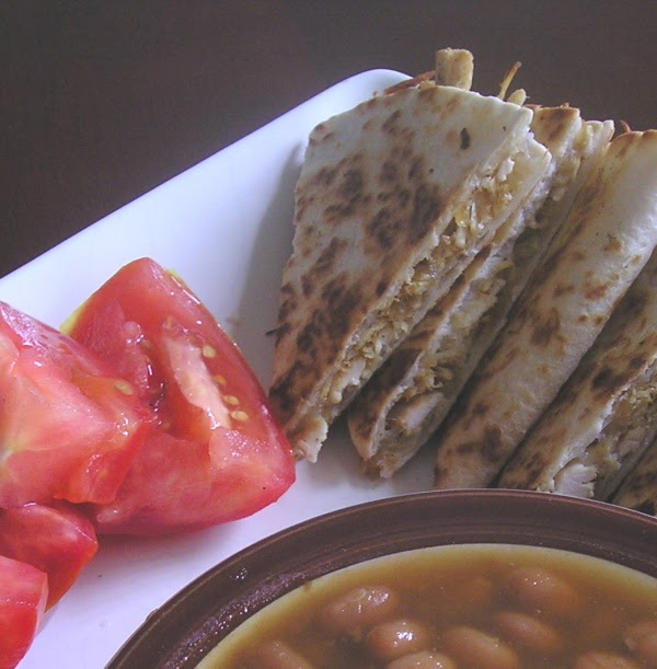 Quick Chicken Quesadillas (Leftover recipe)